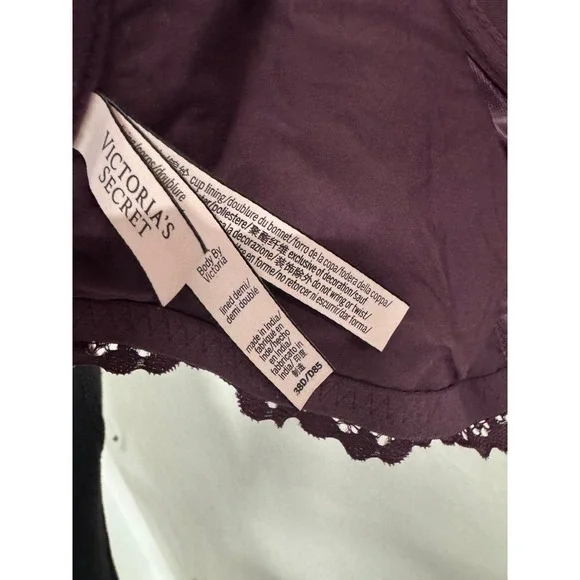 Victoria's Secret | SEXY Purple Lace Longline Bra Mini Bustier 38D convertible - Picture 5 of 7